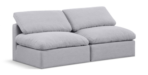 Indulge - Linen 2 Seat Modular Armless Sofa