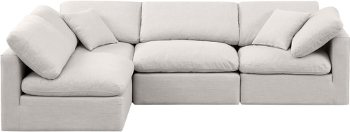 Indulge - Linen 4 Piece Modular Sectional