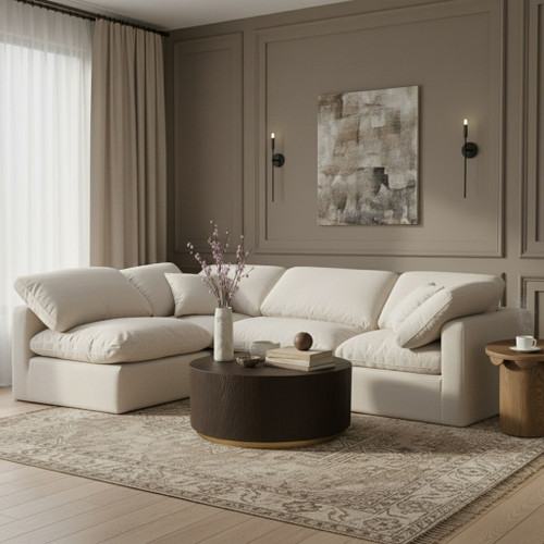 Indulge - Linen 4 Piece Modular Sectional