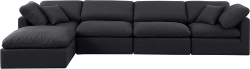 Indulge - Linen 5 Piece Modular Sectional With Chaise