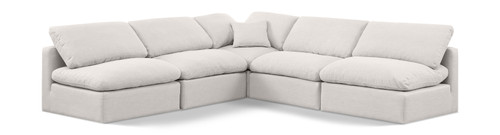 Indulge - Linen 5 Piece Modular Corner Armless Sectional