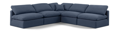 Indulge - Linen 5 Piece Modular Corner Armless Sectional