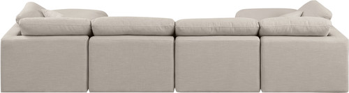 Indulge - Linen 6 Piece Modular Double Chaise Sectional