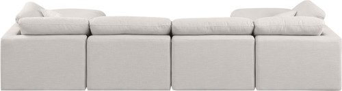 Indulge - Linen 6 Piece Modular Double Chaise Sectional