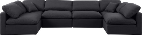 Indulge - Linen 6 Piece Modular U-Shaped Sectional