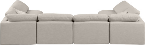 Indulge - Linen 6 Piece Modular U-Shaped Sectional