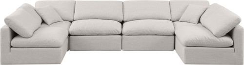 Indulge - Linen 6 Piece Modular U-Shaped Sectional