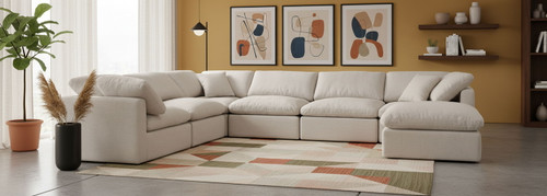 Indulge - Linen 7 Piece Modular Sectional