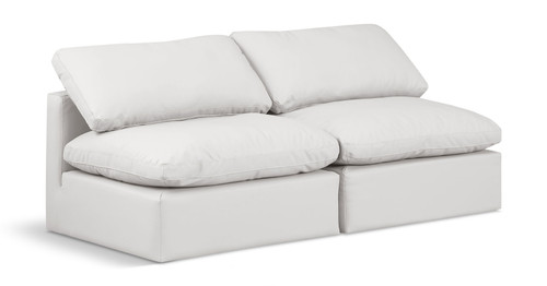 Indulge - Faux Leather 2 Seat Modular Armless Sofa