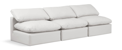 Indulge - Faux Leather 3 Seat Modular Armless Sofa