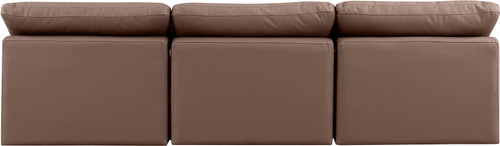 Indulge - Faux Leather 3 Seat Modular Armless Sofa