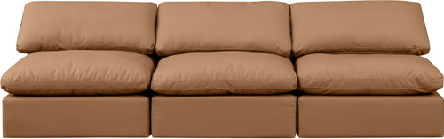 Indulge - Faux Leather 3 Seat Modular Armless Sofa
