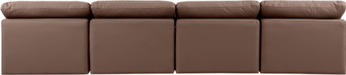 Indulge - Faux Leather 4 Seat Modular Armless Sofa