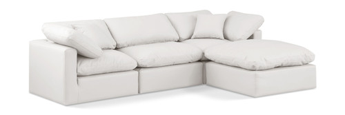 Indulge - Faux Leather 4 Piece Modular Sectional With Chaise