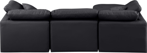 Indulge - Faux Leather 4 Piece Modular Sectional With Chaise