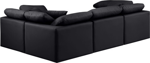 Indulge - Faux Leather 4 Piece Modular Corner Sectional