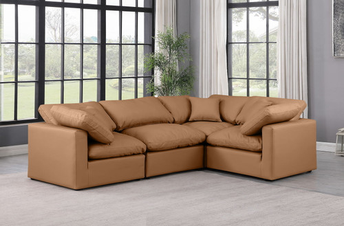 Indulge - Faux Leather 4 Piece Modular Corner Sectional
