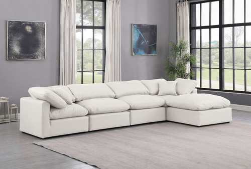 Indulge - Faux Leather 5 Piece Modular Sectional With Chaise