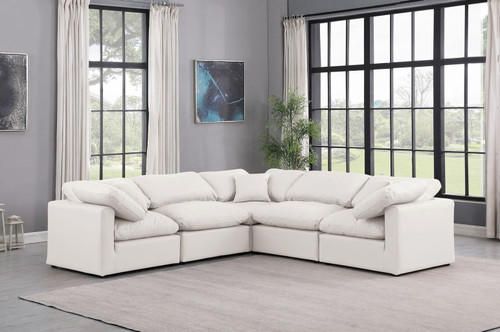 Indulge - Faux Leather 5 Piece Modular Corner Sectional