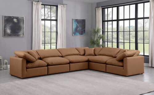 Indulge - Faux Leather 6 Piece Modular Corner Sectional