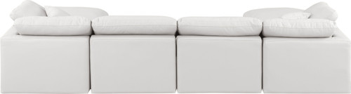 Indulge - Faux Leather 6 Piece Modular Double Chaise Sectional