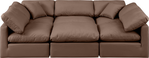 Indulge - Faux Leather 6 Piece Modular Sectional