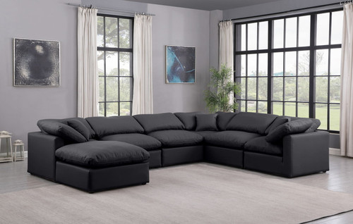 Indulge - Faux Leather 7 Piece Modular Sectional
