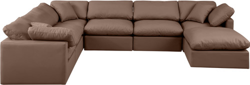 Indulge - Faux Leather 7 Piece Modular Sectional