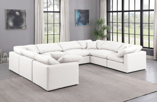 Indulge - Faux Leather 8 Piece Modular Sectional