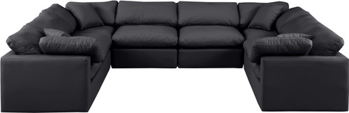 Indulge - Faux Leather 8 Piece Modular Sectional