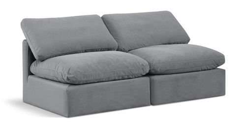 Indulge - Velvet 2 Seat Modular Armless Sofa