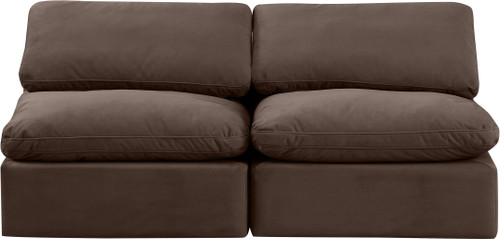Indulge - Velvet 2 Seat Modular Armless Sofa