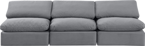 Indulge - Velvet 3 Seat Modular Armless Sofa
