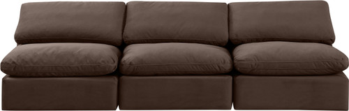 Indulge - Velvet 3 Seat Modular Armless Sofa