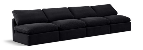 Indulge - Velvet 4 Seat Modular Armless Sofa