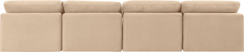 Indulge - Velvet 4 Seat Modular Armless Sofa