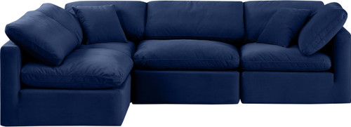 Indulge - Velvet 4 Piece Modular Sectional