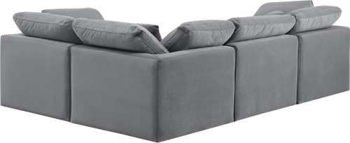 Indulge - Velvet 4 Piece Modular Corner Sectional