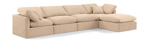 Indulge - Velvet 5 Piece Modular Sectional With Chaise