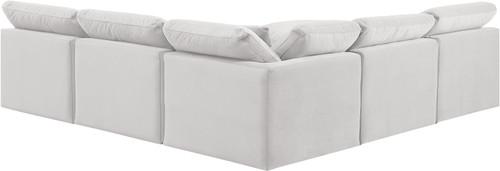 Indulge - Velvet 5 Piece Modular Corner Armless Sectional