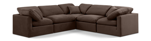 Indulge - Velvet 5 Piece Modular Corner Sectional