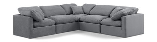 Indulge - Velvet 5 Piece Modular Corner Sectional