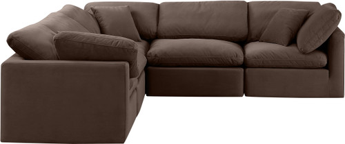 Indulge - Velvet 5 Piece Modular Corner Sectional