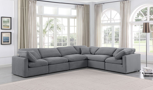 Indulge - Velvet 6 Piece Modular Corner Sectional