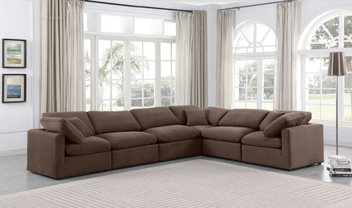 Indulge - Velvet 6 Piece Modular Corner Sectional