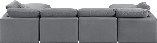 Indulge - Velvet 6 Piece Modular Double Chaise Sectional