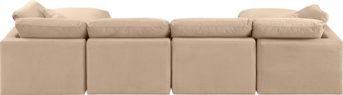 Indulge - Velvet 6 Piece Modular Double Chaise Sectional