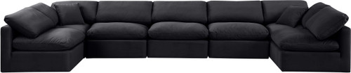 Indulge - Velvet 7 Piece Modular U-Shaped Sectional