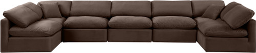 Indulge - Velvet 7 Piece Modular U-Shaped Sectional
