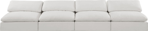Comfy - Linen Modular Armless Sofa 4 Seats